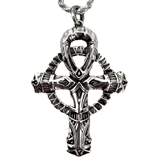 luxury handcrafted silver ankh pendant